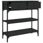 vidaXL Mesa consola madera de ingeniería negra 72,5x25x75 cm vidaXL Mesa consola madera de ingeniería negra 72,5x25x75 cm