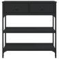 vidaXL Mesa consola madera de ingeniería negra 72,5x25x75 cm vidaXL Mesa consola madera de ingeniería negra 72,5x25x75 cm