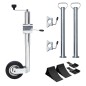 vidaXL Rueda de remolque 60 mm con 2 tubos de soporte y 3 abrazaderas vidaXL Rueda de remolque 60 mm con 2 tubos de soporte y 3 abrazaderas