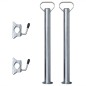 vidaXL Rueda de remolque plegable 60 mm 2 soportes 2 abrazaderas vidaXL Rueda de remolque plegable 60 mm 2 soportes 2 abrazaderas