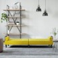 vidaXL Sofá cama con reposabrazos terciopelo amarillo vidaXL Sofá cama con reposabrazos terciopelo amarillo