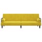 vidaXL Sofá cama con reposabrazos terciopelo amarillo vidaXL Sofá cama con reposabrazos terciopelo amarillo
