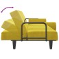 vidaXL Sofá cama con reposabrazos terciopelo amarillo vidaXL Sofá cama con reposabrazos terciopelo amarillo