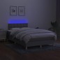 vidaXL Cama box spring con colchón y LED tela gris claro 120x190 cm vidaXL Cama box spring con colchón y LED tela gris claro 120x190 cm