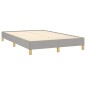 vidaXL Cama box spring con colchón y LED tela gris claro 120x190 cm vidaXL Cama box spring con colchón y LED tela gris claro 120x190 cm