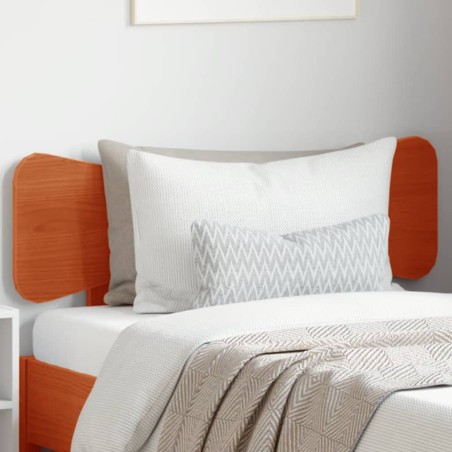 vidaXL Cabecero de cama madera maciza de pino marrón cera 100 cm