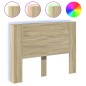 vidaXL Cabecero de cama con luz LED roble Sonoma 140x16,5x103,5 cm vidaXL Cabecero de cama con luz LED roble Sonoma 140x16,5x103,5 cm