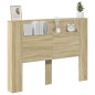 vidaXL Cabecero de cama con luz LED roble Sonoma 140x16,5x103,5 cm vidaXL Cabecero de cama con luz LED roble Sonoma 140x16,5x103,5 cm