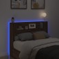 vidaXL Cabecero de cama con luz LED marrón roble 140x16,5x103,5 cm vidaXL Cabecero de cama con luz LED marrón roble 140x16,5x103,5 cm