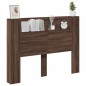 vidaXL Cabecero de cama con luz LED marrón roble 140x16,5x103,5 cm vidaXL Cabecero de cama con luz LED marrón roble 140x16,5x103,5 cm