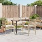 vidaXL Set comedor de jardín 5 pzas con cojines ratán sintético beige vidaXL Set comedor de jardín 5 pzas con cojines ratán sintético beige