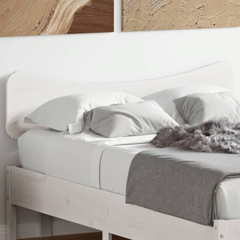 vidaXL Cabecero de cama madera maciza de pino blanco 120 cm vidaXL Cabecero de cama madera maciza de pino blanco 120 cm