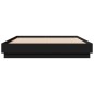 vidaXL Estructura de cama madera de ingeniería negra 135x190 cm vidaXL Estructura de cama madera de ingeniería negra 135x190 cm