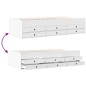 vidaXL Tumbona con cajones madera de ingeniería blanco 75x190 cm vidaXL Tumbona con cajones madera de ingeniería blanco 75x190 cm