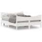 vidaXL Estructura de cama con cabecero madera pino blanco 160x200 cm vidaXL Estructura de cama con cabecero madera pino blanco 160x200 cm