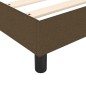 vidaXL Cama box spring con colchón tela marrón oscuro 140x190 cm