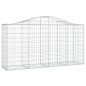vidaXL Cestas de gaviones 4 uds forma de arco hierro 200x50x100/120cm vidaXL Cestas de gaviones 4 uds forma de arco hierro 200x50x100/120cm