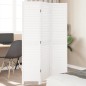 vidaXL Biombo separador de 3 paneles madera maciza Paulownia blanco vidaXL Biombo separador de 3 paneles madera maciza Paulownia blanco