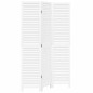 vidaXL Biombo separador de 3 paneles madera maciza Paulownia blanco vidaXL Biombo separador de 3 paneles madera maciza Paulownia blanco