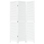 vidaXL Biombo separador de 3 paneles madera maciza Paulownia blanco vidaXL Biombo separador de 3 paneles madera maciza Paulownia blanco