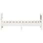 vidaXL Estructura de cama con cabecero madera de pino blanco 100x200cm vidaXL Estructura de cama con cabecero madera de pino blanco 100x200cm