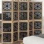 vidaXL Biombo separador 5 paneles madera maciza Paulownia marrón negro vidaXL Biombo separador 5 paneles madera maciza Paulownia marrón negro