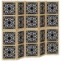 vidaXL Biombo separador 5 paneles madera maciza Paulownia marrón negro vidaXL Biombo separador 5 paneles madera maciza Paulownia marrón negro