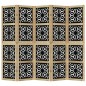vidaXL Biombo separador 5 paneles madera maciza Paulownia marrón negro vidaXL Biombo separador 5 paneles madera maciza Paulownia marrón negro