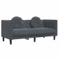 vidaXL Sofá con cojines 2 plazas terciopelo gris oscuro vidaXL Sofá con cojines 2 plazas terciopelo gris oscuro
