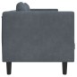 vidaXL Sofá con cojines 2 plazas terciopelo gris oscuro vidaXL Sofá con cojines 2 plazas terciopelo gris oscuro