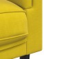 vidaXL Sofá con cojines 2 plazas terciopelo amarillo vidaXL Sofá con cojines 2 plazas terciopelo amarillo