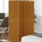 vidaXL Biombo separador de 3 paneles madera maciza paulownia marrón vidaXL Biombo separador de 3 paneles madera maciza paulownia marrón