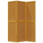 vidaXL Biombo separador de 3 paneles madera maciza paulownia marrón vidaXL Biombo separador de 3 paneles madera maciza paulownia marrón