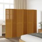 vidaXL Biombo separador de 6 paneles madera maciza paulownia marrón vidaXL Biombo separador de 6 paneles madera maciza paulownia marrón