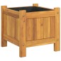 vidaXL Jardinera con forro madera maciza de acacia 31x31x30 cm vidaXL Jardinera con forro madera maciza de acacia 31x31x30 cm
