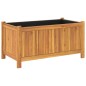vidaXL Jardinera con forro madera maciza de acacia 80x42x40 cm vidaXL Jardinera con forro madera maciza de acacia 80x42x40 cm
