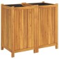 vidaXL Jardinera con forro madera maciza de acacia 84x42x75 cm vidaXL Jardinera con forro madera maciza de acacia 84x42x75 cm