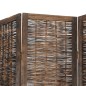 vidaXL Biombo separador de 6 paneles madera paulownia marrón oscuro vidaXL Biombo separador de 6 paneles madera paulownia marrón oscuro