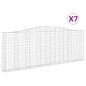 vidaXL Cestas gaviones 7 uds forma de arco hierro 400x30x140/160 cm vidaXL Cestas gaviones 7 uds forma de arco hierro 400x30x140/160 cm