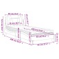 vidaXL Cama con colchón cuero sintético capuchino 90x190 cm