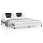vidaXL Cama con colchón cuero sintético blanco y negro 200x200 cm vidaXL Cama con colchón cuero sintético blanco y negro 200x200 cm