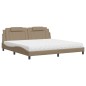 vidaXL Cama con colchón cuero sintético capuchino 200x200 cm