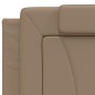 vidaXL Cama con colchón cuero sintético capuchino 200x200 cm