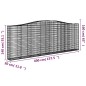 vidaXL Cestas gaviones 7 uds forma de arco hierro 400x30x140/160 cm vidaXL Cestas gaviones 7 uds forma de arco hierro 400x30x140/160 cm