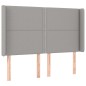 vidaXL Cama box spring colchón y luces LED tela gris claro 140x200 cm vidaXL Cama box spring colchón y luces LED tela gris claro 140x200 cm