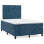 vidaXL Cama box spring con colchón terciopelo azul oscuro 120x190 cm vidaXL Cama box spring con colchón terciopelo azul oscuro 120x190 cm