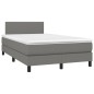 vidaXL Cama box spring con colchón y LED tela marrón oscuro 120x190 cm vidaXL Cama box spring con colchón y LED tela marrón oscuro 120x190 cm