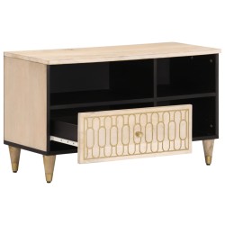vidaXL Mueble de TV madera maciza de mango 80x33x46 cm