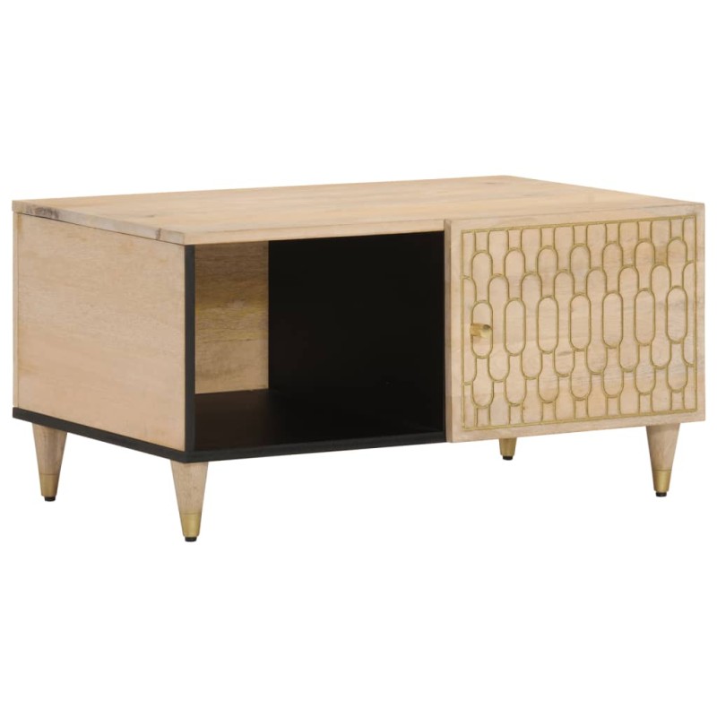 vidaXL Mesa de centro de madera maciza de mango 80x50x40 cm vidaXL Mesa de centro de madera maciza de mango 80x50x40 cm