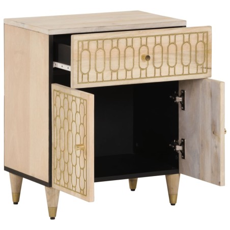 vidaXL Mesita de noche madera maciza de mango 50x33x60 cm